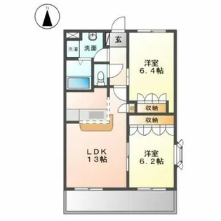 パステルヒルズ【2階】の間取り