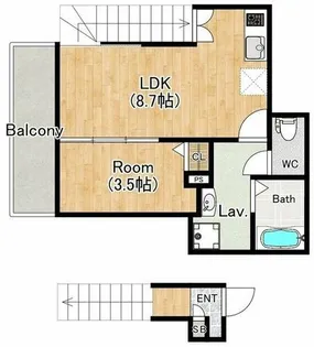 ジーメゾン泉が丘アクア【1階】の間取り