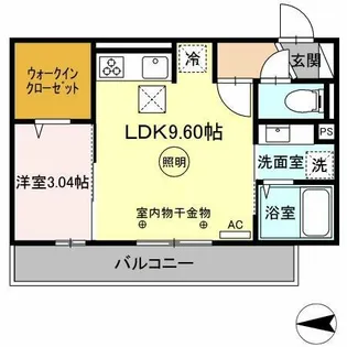 プレミエール御井【3階】の間取り