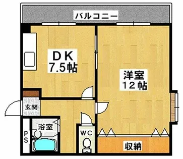 大津池第二マンション【1階】の間取り