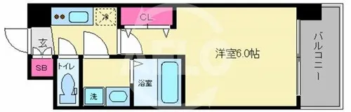 レオンコンフォート難波南Ⅱ【8階】の間取り
