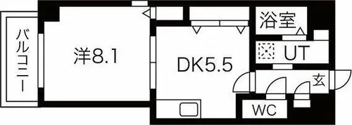 プライムコート栄生【3階】の間取り