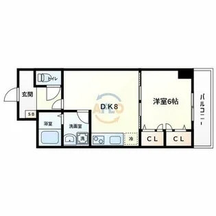 ラ・ポーエあき【2階】の間取り