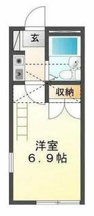 コスモ21有楽【201号室】の間取り