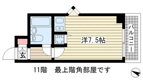ペイサージュサンコー【1102号室】の間取り