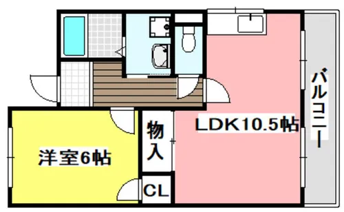 エスポアール摂津【306号室】の間取り