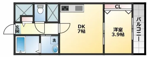 TKアンバーコート松原【3階】の間取り