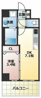 アドバンス大阪リーヴァ【10階】の間取り