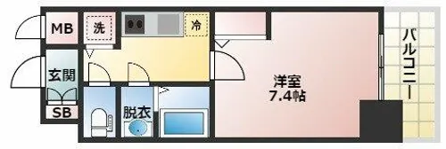 S-RESIDENCE江坂Eminence【9階】の間取り