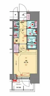 プレサンス松屋町ヴェルデス【13階】の間取り