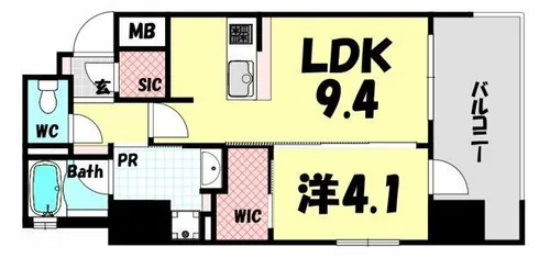 エステムコート新神戸2駅前山手【12階】の間取り