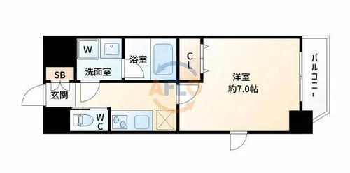 アリビオ江坂垂水町【6階】の間取り