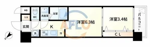 スプランディッドⅧ【7階】の間取り