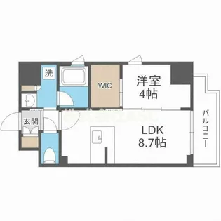 シーズンフラッツ大手前【201号室】の間取り