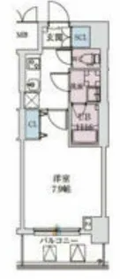 スプランディッド上本町WEST【1303号室】の間取り