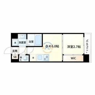 1DKの間取り画像