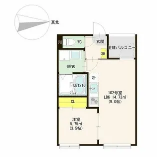 ル・シェール南名古屋【1階】の間取り