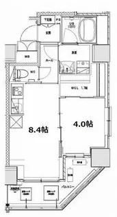 ノルデンハイム南森町【8階】の間取り
