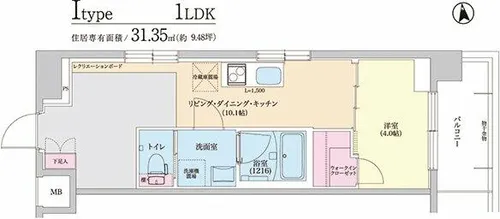 Re-be東三国【7階】の間取り