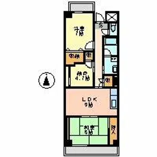 アビタシオン十番【6階】の間取り