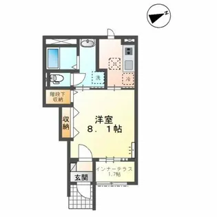 レインボーシティS V【1階】の間取り