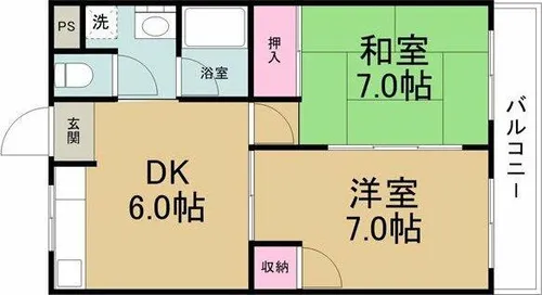 レジデンス茶屋ヶ坂【1階】の間取り