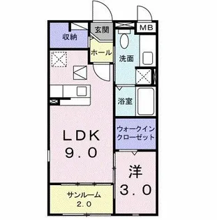 コンフォートA【1階】の間取り