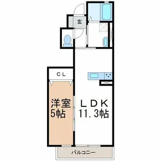クレール pearfieldⅢ【1階】の間取り