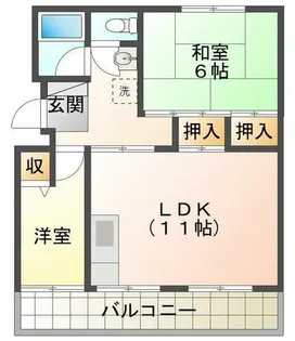 新多聞第2住宅116号棟【4階】の間取り