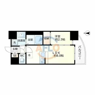 セレニテ天六ミラク【6階】の間取り