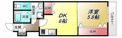 エクセレント久宝園【2階】の間取り