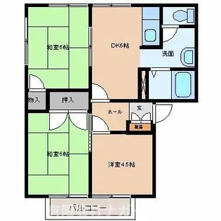 ハイツ2番館【A201号室】の間取り