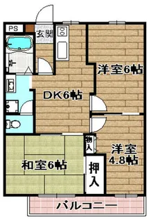 エルベコート高槻【5階】の間取り