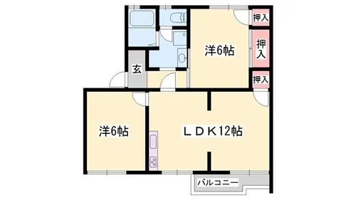ハイツ美津野【2階】の間取り