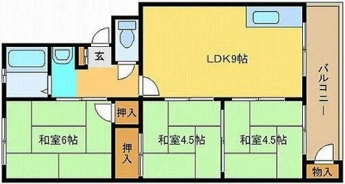 垂水農住3号棟【305号室】の間取り
