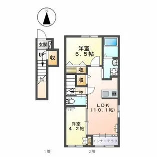 lanterna【2階】の間取り