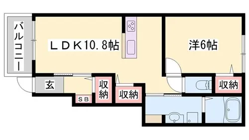 ソレイユ1番館【102号室】の間取り