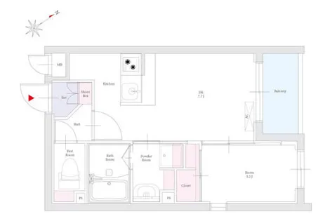 リアンレガーロ南本町【506号室】の間取り