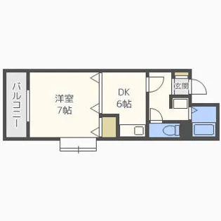 サンアベニュー大楠【307号室】の間取り