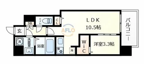 ミラージュパレス都島本通【6階】の間取り