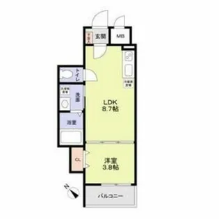 フラッツ六地蔵【3階】の間取り