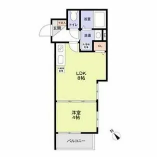 フラッツ六地蔵【1階】の間取り