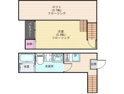 リバーガーデン【2階】の間取り