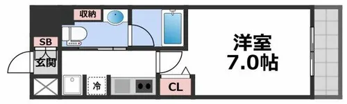 ルネフラッツ森小路駅前Ⅱ【10階】の間取り