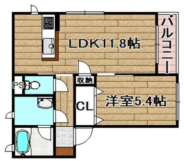 グレースメゾン宮田南【202号室】の間取り