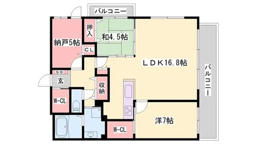 デュオプレステージ姫路駅前【4階】の間取り