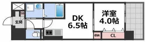 エグゼ大阪CITYオースティン【2階】の間取り