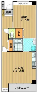 グレイス若松【7階】の間取り