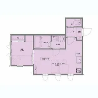 ローズコート【2-D号室】の間取り