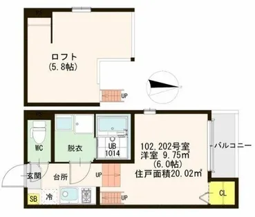 ハーモニーテラス瓜生堂【1階】の間取り